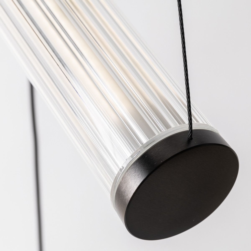 Zuma Line - Lustre LED dimerizável suspenso por cabo LED/64W/230V 2700-6500K preto + controlo remoto
