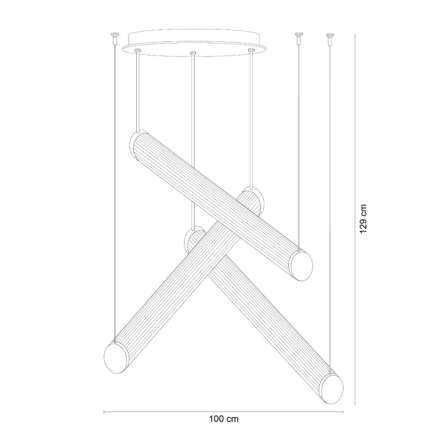 Zuma Line - Lustre LED dimerizável suspenso por cabo LED/64W/230V 2700-6500K preto + controlo remoto