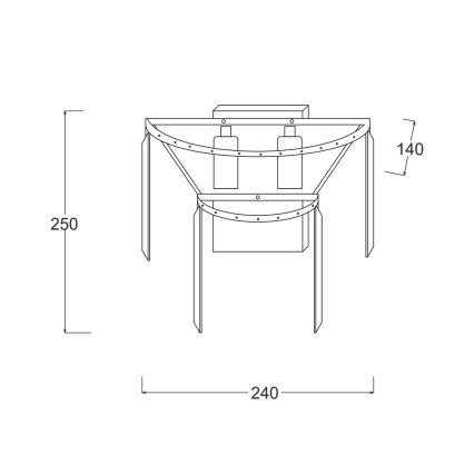 Zuma Line - Iluminação de parede de cristal 2xE14/40W/230V
