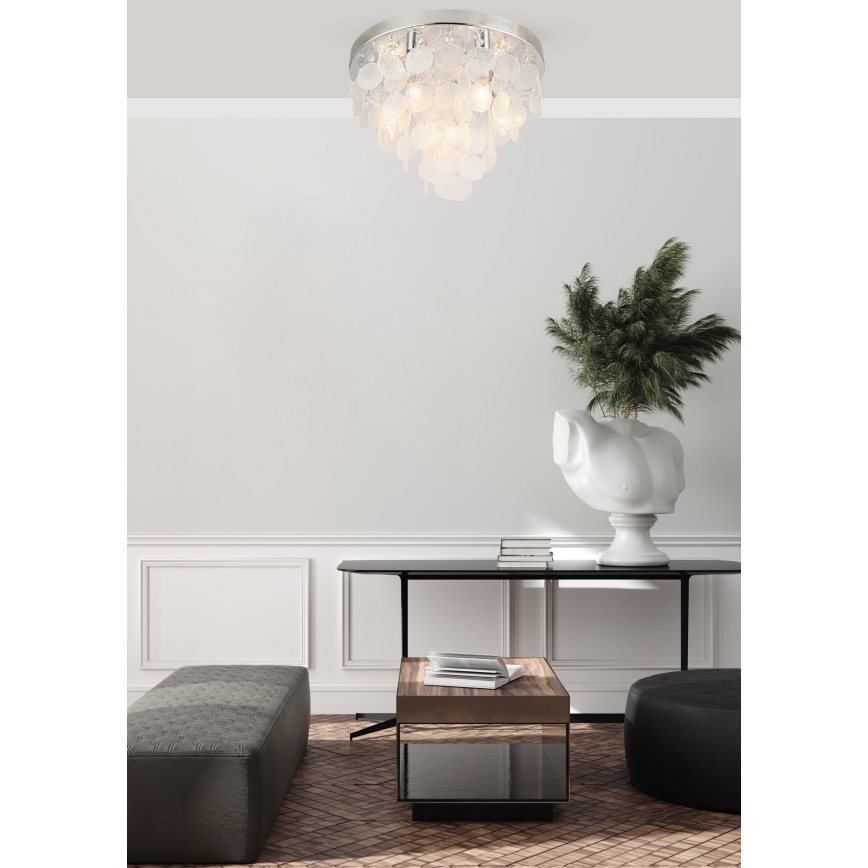 Zuma Line - Candeeiro integrado 8xE14/40W/230V cromado brilhante