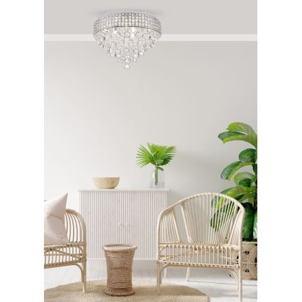 Zuma Line - Iluminação de teto 9xG9/25W/230V diâmetro 50 cm cromado brilhante