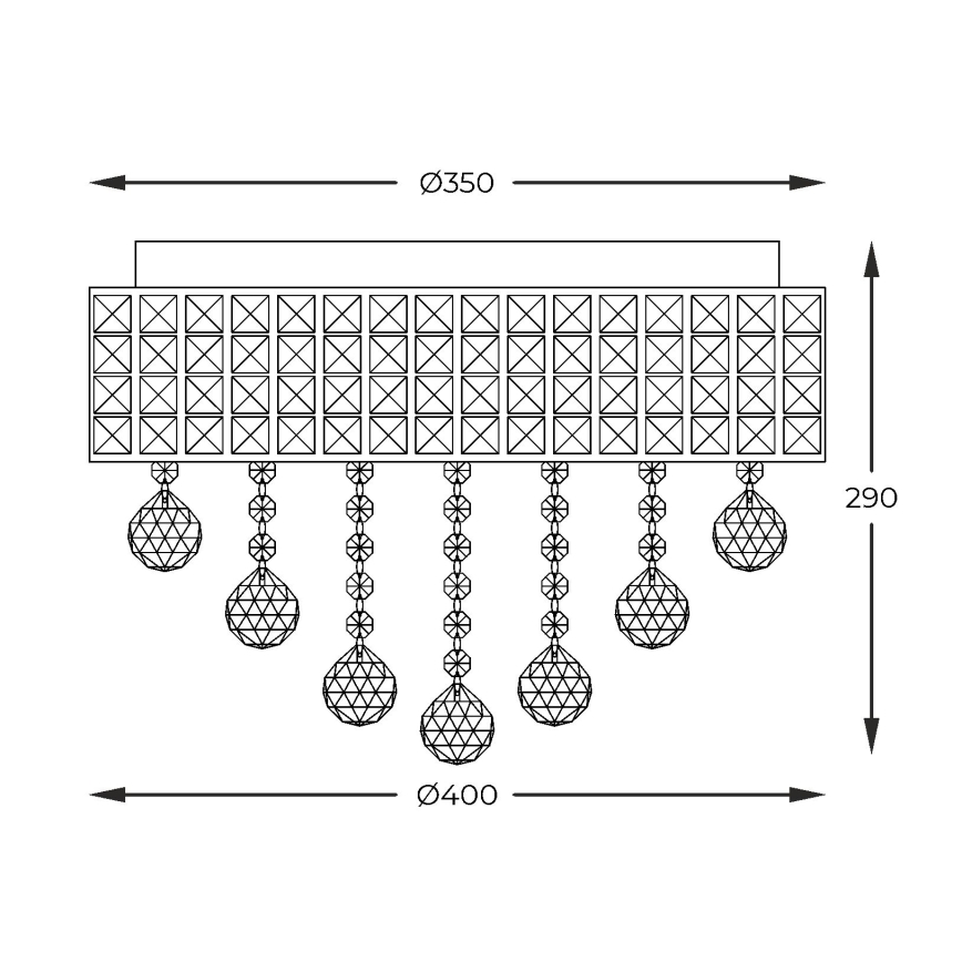 Zuma Line - Iluminação de teto 6xG9/25W/230V diâmetro 40 cm cromado brilhante