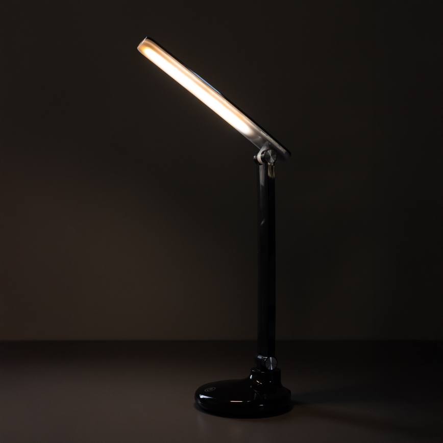 Zuma Line - Lâmpada de mesa recarregável LED/6W/1200 mAh 3000/4500/6000K CRI 90 preta