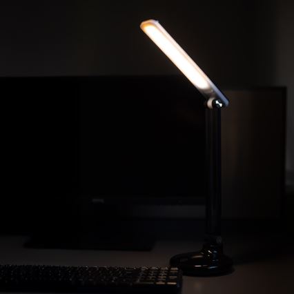 Zuma Line - Lâmpada de mesa recarregável LED/6W/1200 mAh 3000/4500/6000K CRI 90 preta