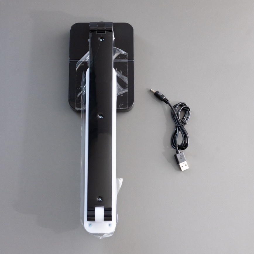 Zuma Line - Lâmpada de mesa recarregável LED/8W/1200 mAh 3000/4500/6000K CRI 90 preta