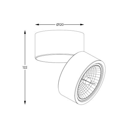 Zuma Line - Spot 1xGU10-ES111/15W/230V branco