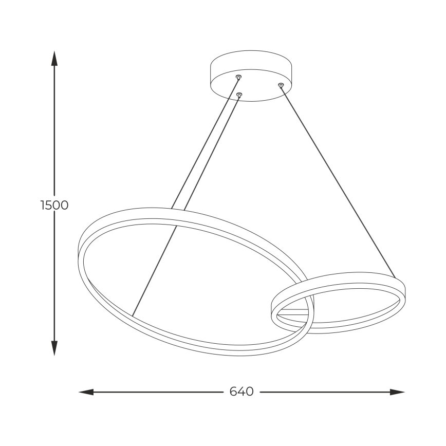 Zuma Line - Candeeiro suspenso LED LED/36W/230V 3000/4000/6000K dourado