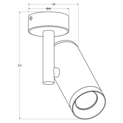 Zuma Line - Foco 1xGU10/50W/230V branco