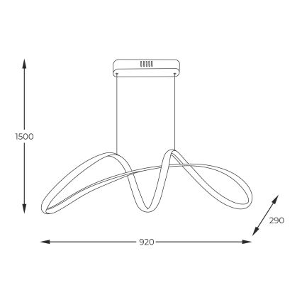 Zuma Line - Candeeiro suspenso LED LED/50W/230V 3000/4000/6000K dourado