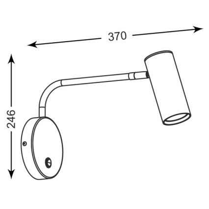 Zuma Line - Iluminação de parede 1xGU10/50W/230V preta