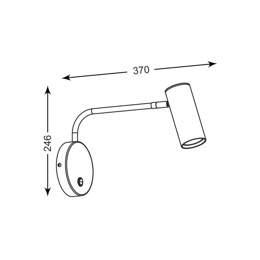 Zuma Line - Iluminação de parede 1xGU10/50W/230V preta