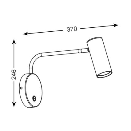 Zuma Line - Luminária de parede 1xGU10/50W/230V branca