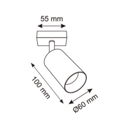Zuma Line - Foco de parede 1xGU10/50W/230V preto/cinzento