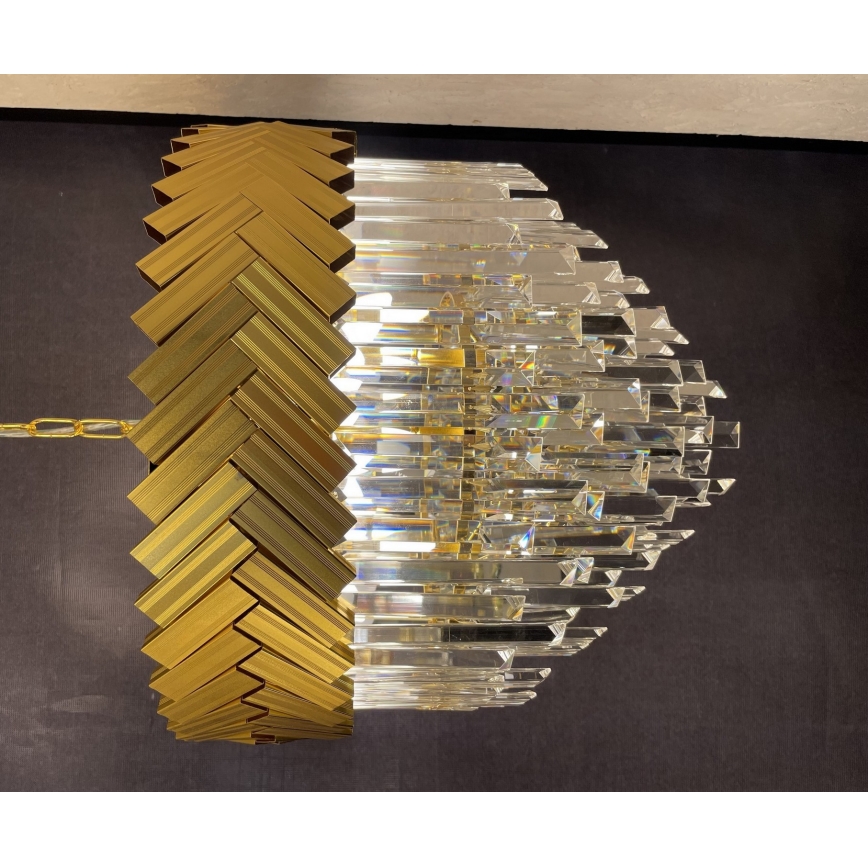 Zuma Line - Candeeiro suspenso 9xE14/40W/230V dourado
