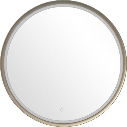 Zuma Line - Espelho de parede para casa de banho com iluminação LED integrada/36W/230V 3000/4000/6000K Ø 80 cm IP44 latão