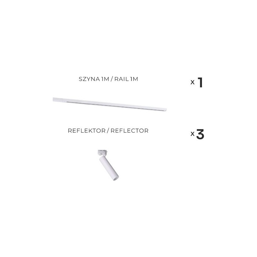 Zuma Line - Spot para sistema de trilho 3xGU10/35W/230V branco