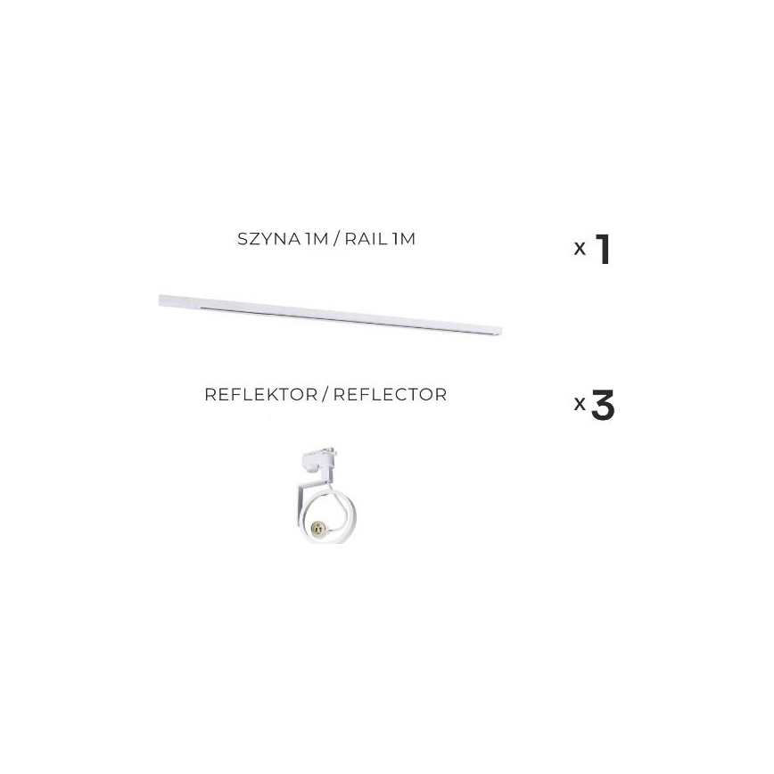 Zuma Line - Foco para sistema de calha 3xGU10/15W/230V branco