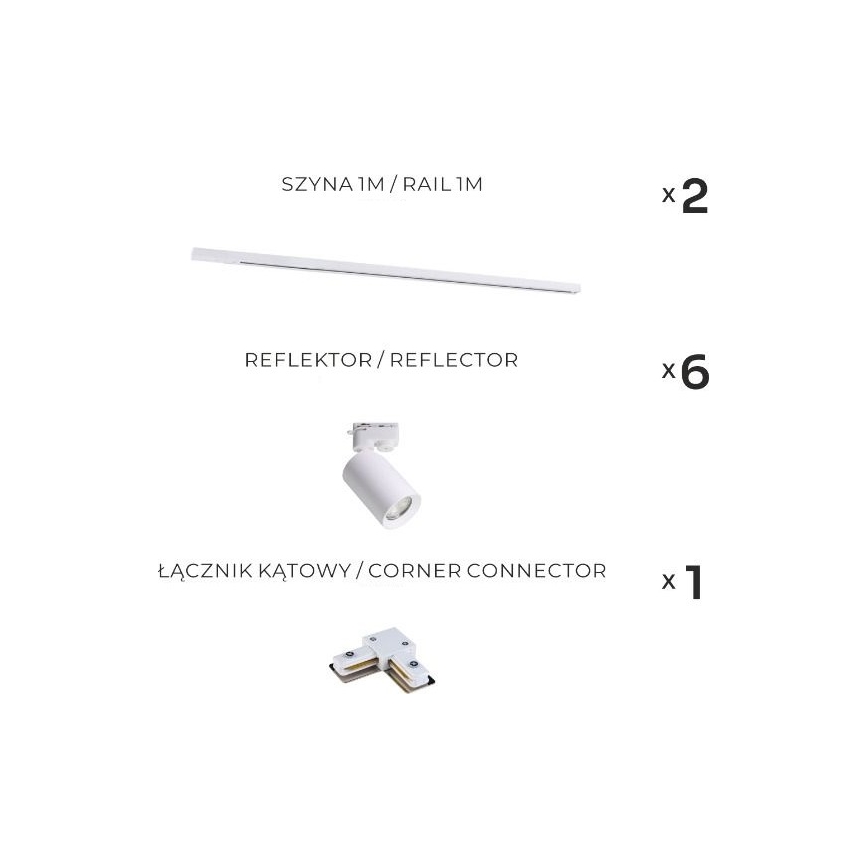 Zuma Line - Spot para trilho 6xGU10/35W/230V, branco