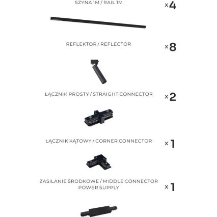 Zuma Line - Luminária de focos para sistema de trilho 8xGU10/35W/230V preta