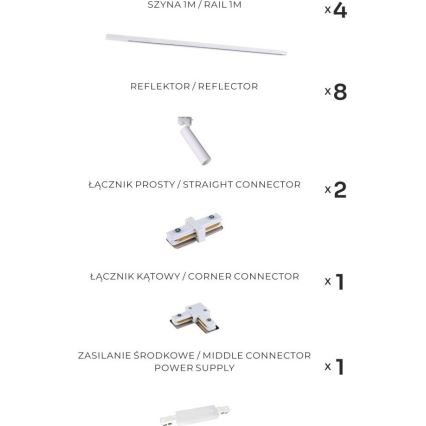 Zuma Line - Candeeiro de focos para sistema de trilho 8xGU10/35W/230V branco