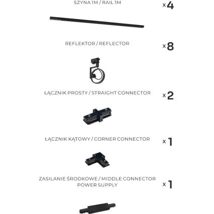 Zuma Line - Luminária de trilho com 8 focos GU10/15W/230V, preto