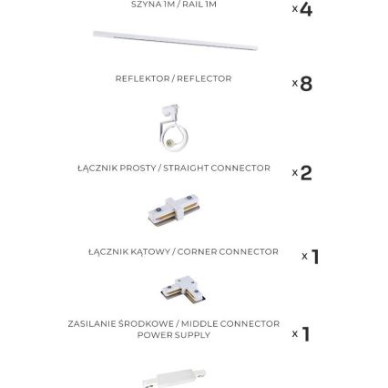 Zuma Line - Spot para sistema de trilhos 8xGU10/15W/230V branco
