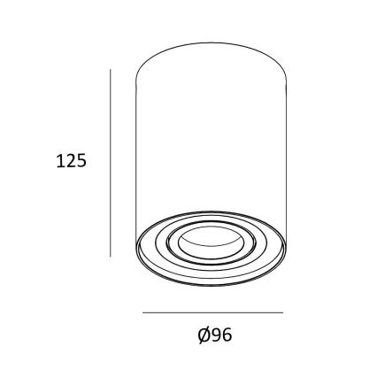 Zuma Line - Spot de teto 1xGU10/50W/230V branco