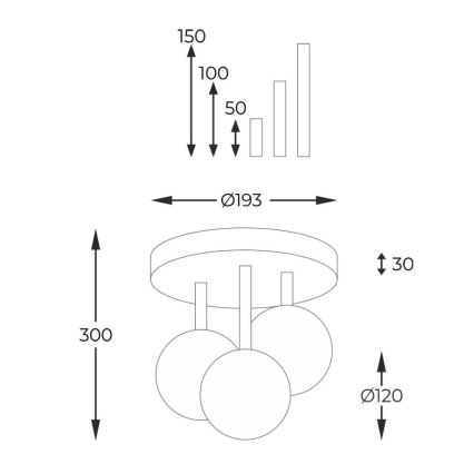 Zuma Line - Candeeiro integrado 3xG9/40W/230V