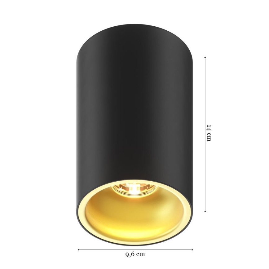 Zuma Line - Spot de teto 1xGU10/50W/230V preto/dourado