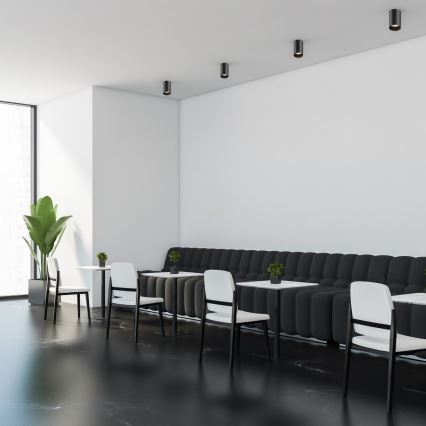 Zuma Line - Foco LED RGBW dimerizável 1xGU10/6W/230V preto + comando remoto