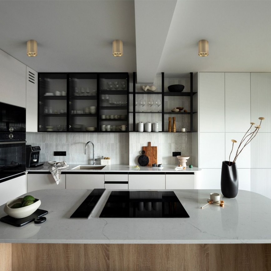 Zuma Line - Spot LED RGBW regulável 1xGU10/6W/230V dourado + comando remoto