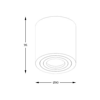 Zuma Line - Spot de casa de banho LED RGBW regulável 1xGU10/4,8W/230V IP44 branco + comando remoto