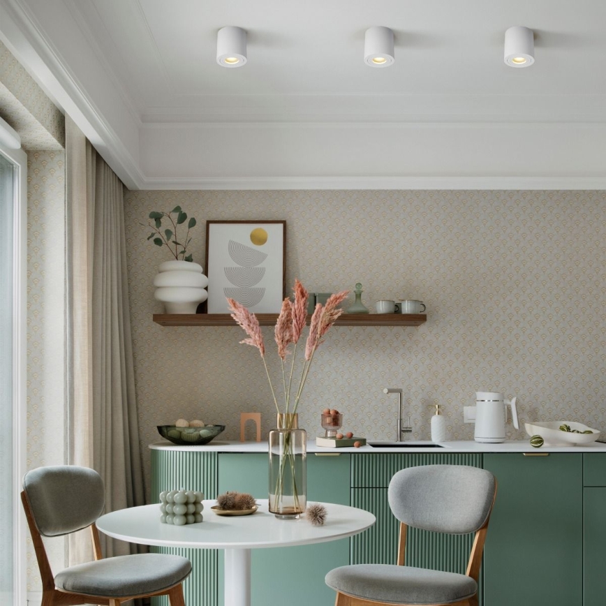 Zuma Line - Spot de casa de banho LED RGBW regulável 1xGU10/6W/230V IP44 branco + comando remoto