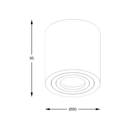 Zuma Line - LED RGBW regulável spot para casa de banho 1xGU10/4,8W/230V IP44 preto + controlo remoto