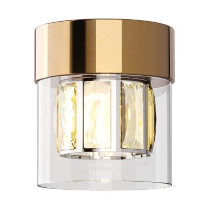 Zuma Line - Luminária de teto em cristal 1xG9/28W/230V dourada