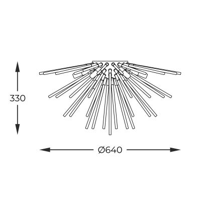 Zuma Line - Candeeiro integrado 6xG9/42W/230V dourado