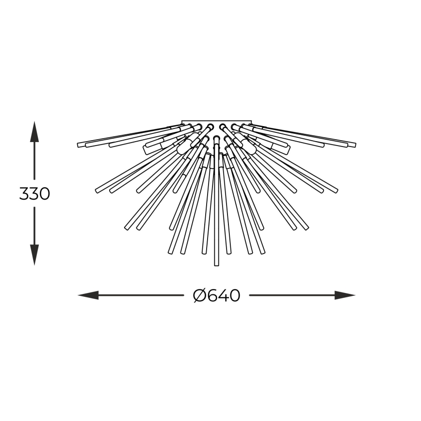 Zuma Line - Candeeiro integrado 6xG9/42W/230V dourado