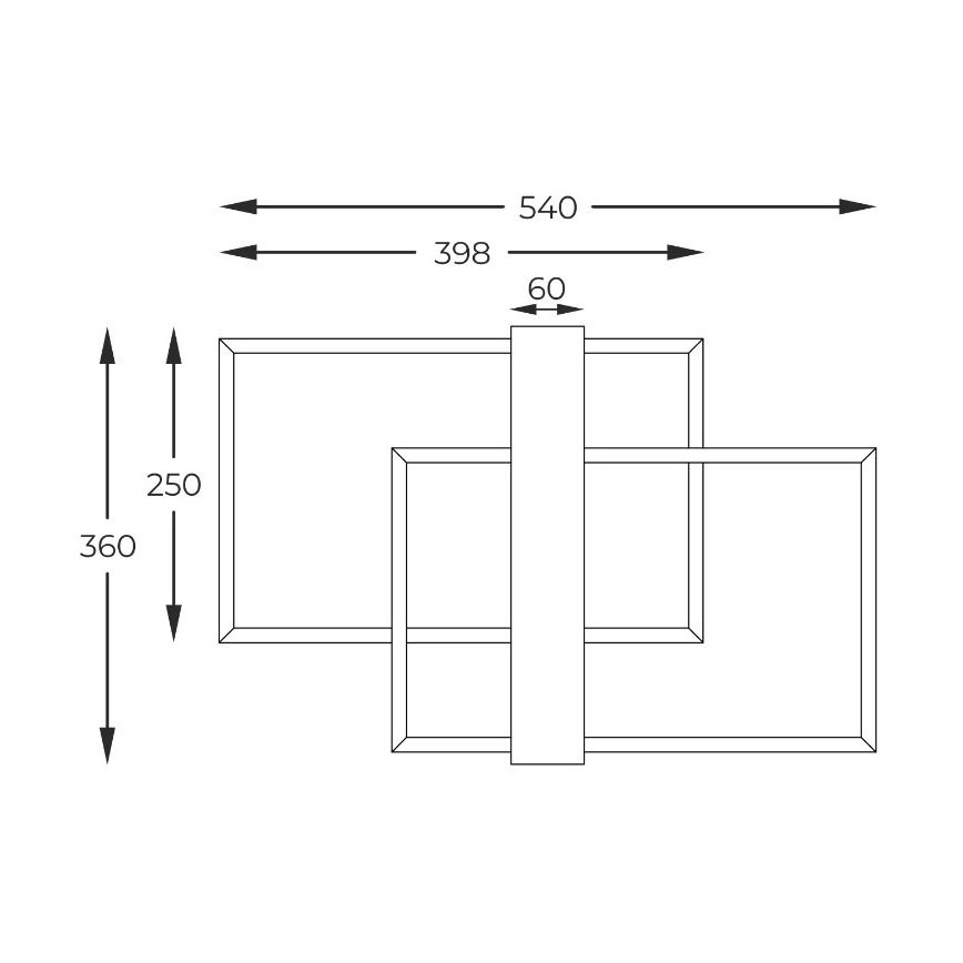 Zuma Line - Iluminação de teto LED LED/39W/230V 3000K preto/pinho