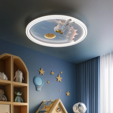 Zuma Line - Candeeiro de teto infantil LED regulável LED/42W/230V 3000/5700K astronauta