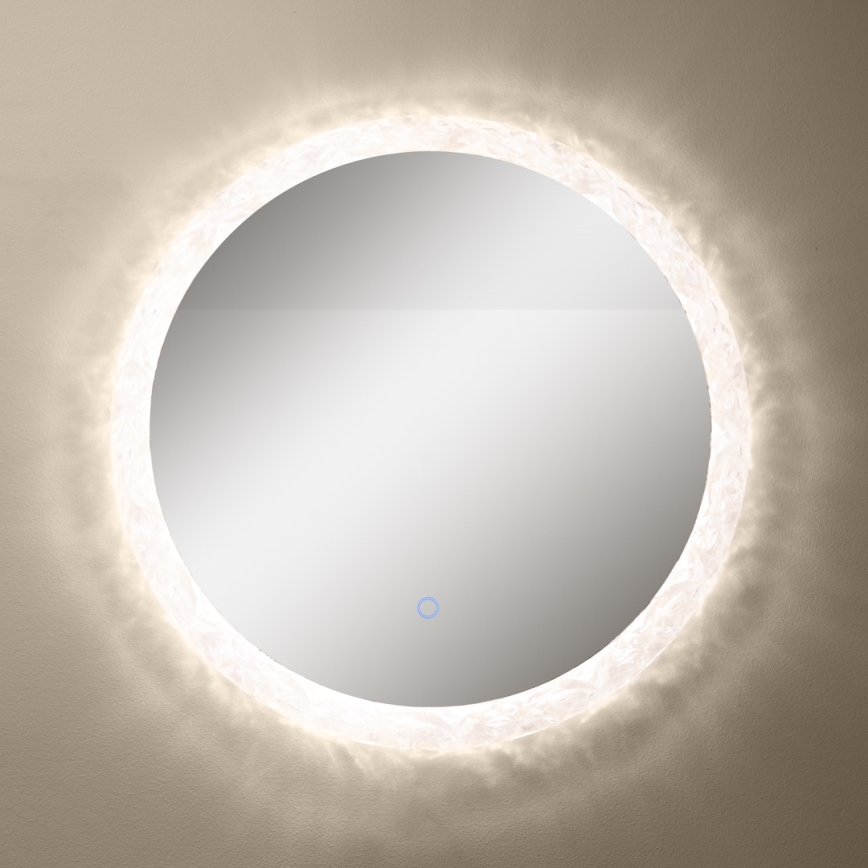 Zuma Line - Espelho de parede LED para casa de banho com retroiluminação LED/24W/230V 3000/4000/6000K d. 60 cm IP44 cromado brilhante