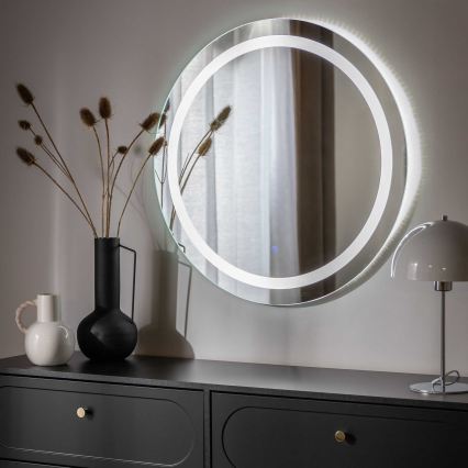 Zuma Line - Espelho de parede para casa de banho com retroiluminação LED/36W/230V 3000/4000/6000K Ø 80 cm IP44