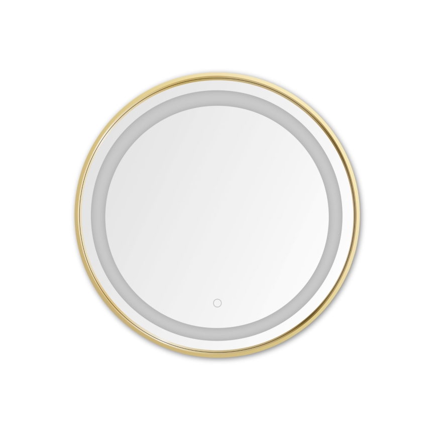 Zuma Line - Espelho de parede LED para casa de banho com retroiluminação LED/24W/230V 3000/4000/6000K d. 60 cm IP44 dourado