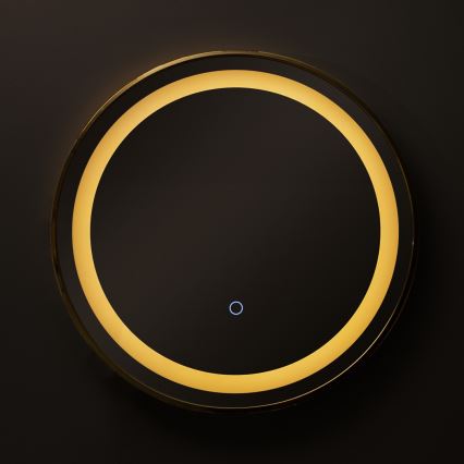 Zuma Line - Espelho de parede LED para casa de banho com retroiluminação LED/24W/230V 3000/4000/6000K d. 60 cm IP44 dourado