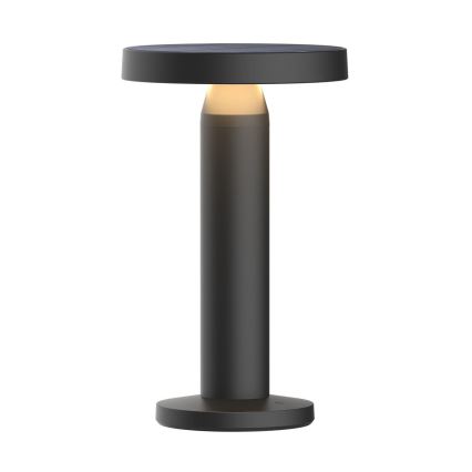 Zuma Line - Lâmpada de mesa solar recarregável LED dimmerizável LED/2W/2000 mAh IP44 preta