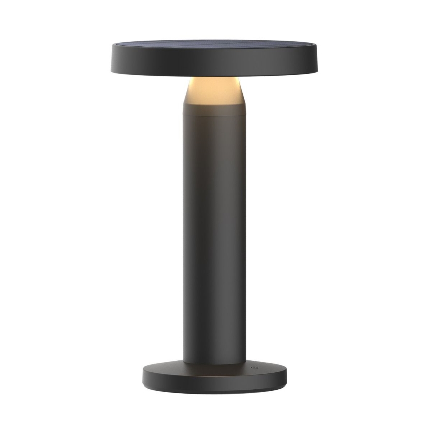 Zuma Line - Lâmpada de mesa solar recarregável LED dimmerizável LED/2W/2000 mAh IP44 preta