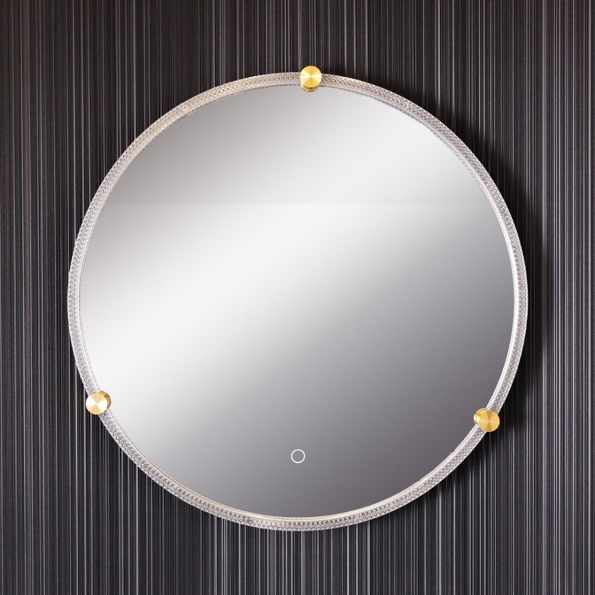 Zuma Line - Espelho de parede LED para casa de banho com retroiluminação LED/24W/230V 3000/4000/6000K d. 60 cm IP44 claro/dourado