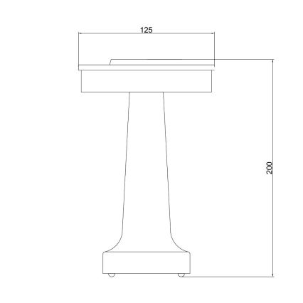 Zuma Line - Lâmpada de mesa recarregável LED dimmerizável LED/2,5W/1200 mAh 3000/4000/6000K dourada