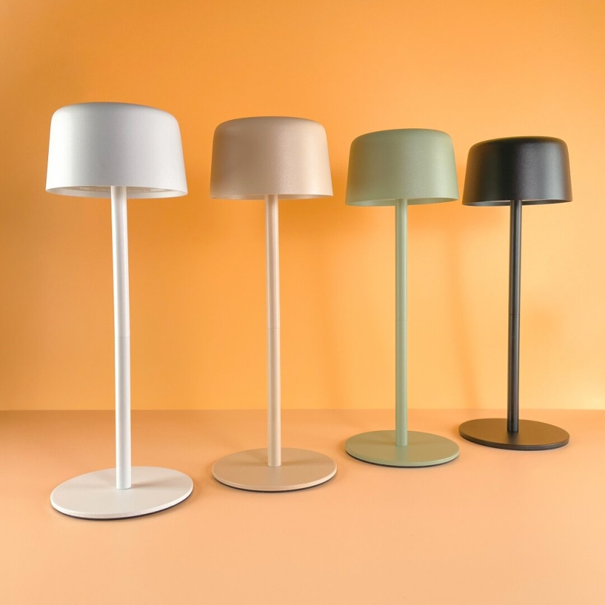 Zuma Line - Lâmpada de mesa recarregável LED dimmerizável LED/2W/1200 mAh IP44 preta