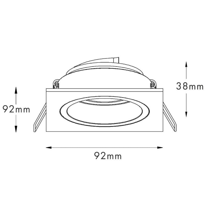 Zuma Line - Foco de encastrar 1xGU10/50W/230V branco