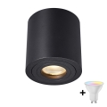 Zuma Line - LED RGBW regulável spot para casa de banho 1xGU10/6W/230V IP44 preto + controlo remoto